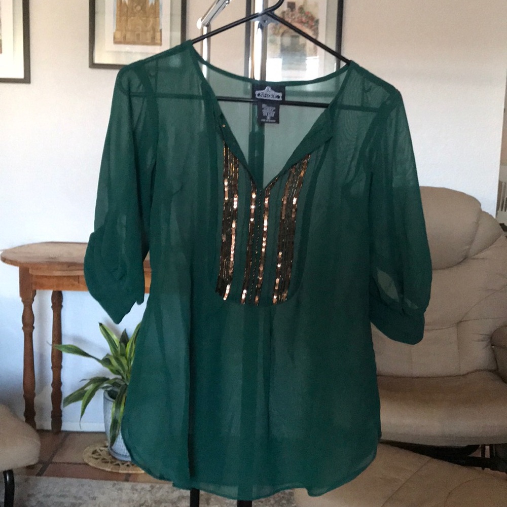 Green Gatsby Blouse ✨